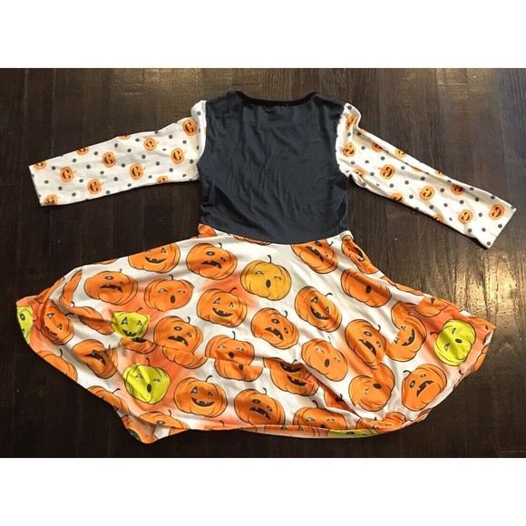 SUNSHINE SWING Girls Size 6 DRESS Pumpkin Jack-o-lantern THEMED HALLOWEEN Spooky - Picture 3 of 3